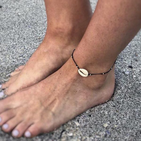 

fashion women bohemian beads ankle bracelet for women leg chain round tassel anklet vintage foot jewelry accessories, Red;blue