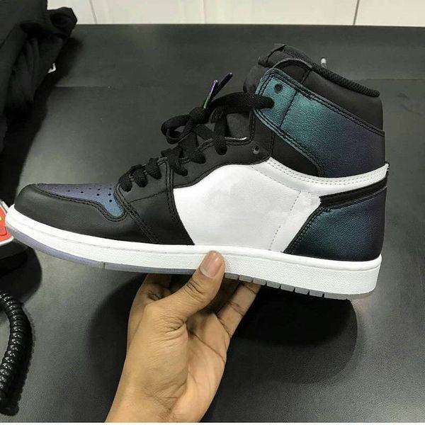 

wholesale 1 i og high chameleon star men basketball shoes white green women sports sneakers with box size 36-47
