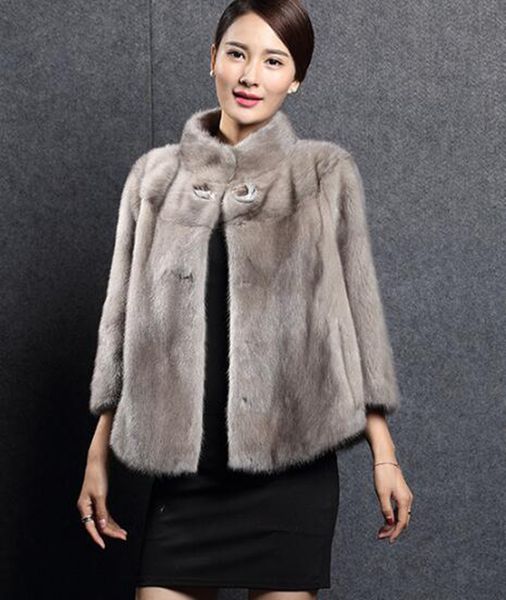 

женщина осень зима европа и америка новый фонд высококачественных товаров тонкого тела приливного течения бизнес короткий параграф шуба / s, Black