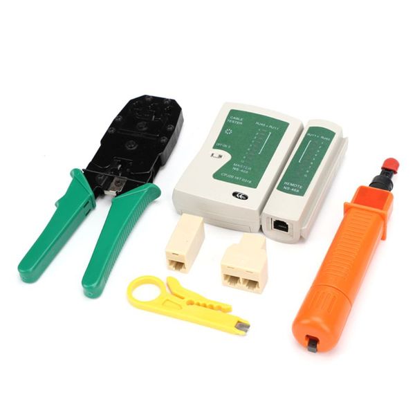 

10/12pcs rj45 rj11 rj12 portable lan repair tool kit cable tester plier crimper