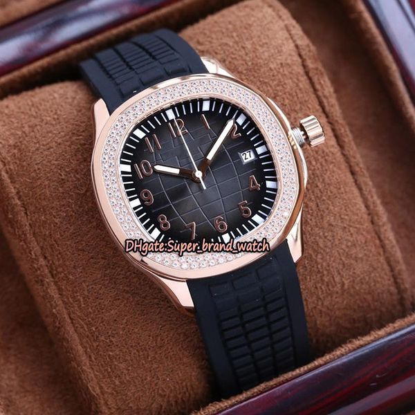 

лучшая версия aquanaut 5167a 001 черный циферблат cal.324 sc механические 5167r мужские часы корпус из розового золота с бриллиантами ободок, Slivery;brown