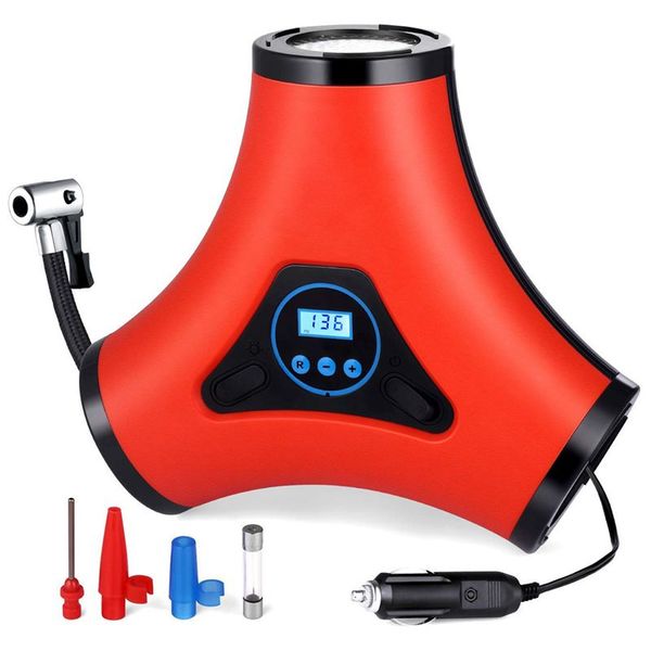 

air compressor pump 12v dc portable auto tire inflator with digital display up to 150psi 120w tire pump for car, motorboat, bicy