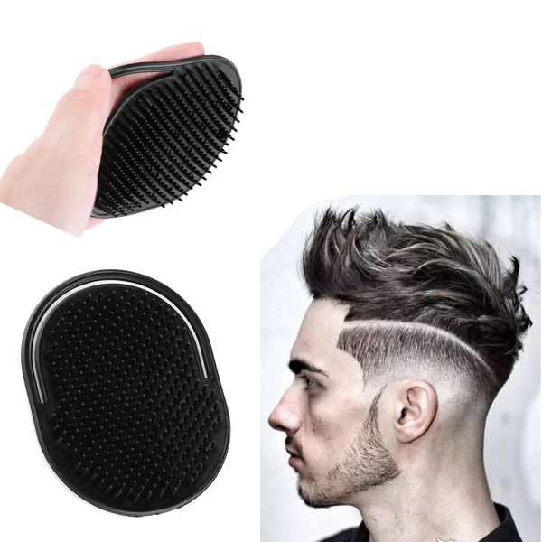 Shampoo Comb Pocket Men Beard Mustache Palm Scalp Massage Black