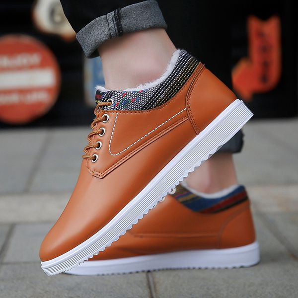 

2019 winter new cotton shoes casual wild men's shoes, comfortable warm men's sports shoes male comfortable shoe, Black