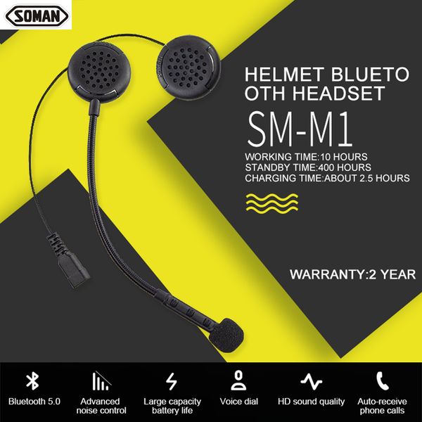 

soman bluetooth motorcycle helmet headset waterproof wireless earphones sound stereo bluetooth earphone for helmet