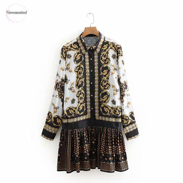 

dress vintage women slim totem floral printing hem pleated mini patchwork vestidos casual position dresses ds1505 designer clothes, Black;gray