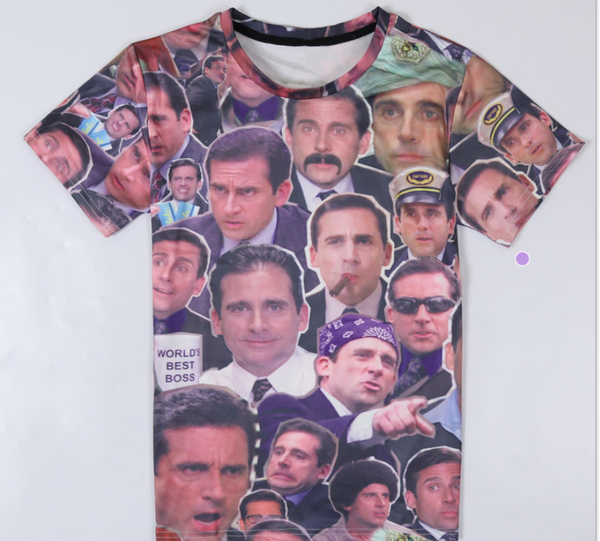 

new унисекс 3d печати смешные многоликий майкл скотт t shirt мужчины женщины моды harajuku топы весёлые рубашки homme tshirt hip hop q1205, White;black