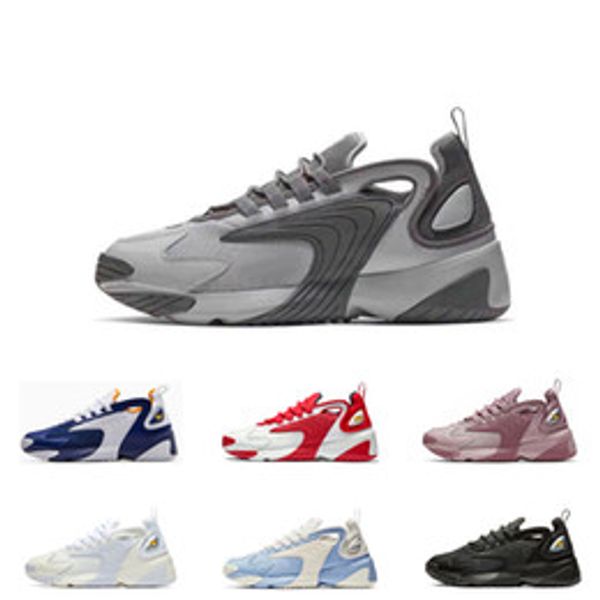 

new zoom 2k grey white-black blue triple black mens sports shoes style m2k tekno model fashion men trainers sneakers size 36-45
