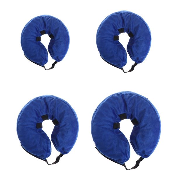 

let's pet pet swimming blue collar anti safety inflatable neck float dogs puppy protector