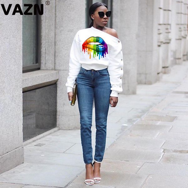 

vazn smd7020 new age leopard casual fashion high street print hooded pocket full sleeve women slim joker long outwears, Black