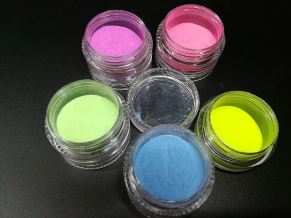 

Noctilucent powder 5 glitter pho phor coating diy nail art photolumine cent makeup du t glow in dark luminou fluore cent powder pigment