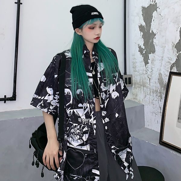 

japanese harajuku t shirt summer graphic tshirt for women ladies ulzzang korean style clothes streetwear anime naruto manga tee, White