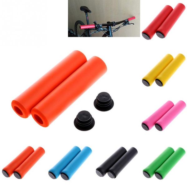 

bicycle ultralight high density foam silicone sponge handlebar grip for mountain bike anti-skid shock-absorbing super soft