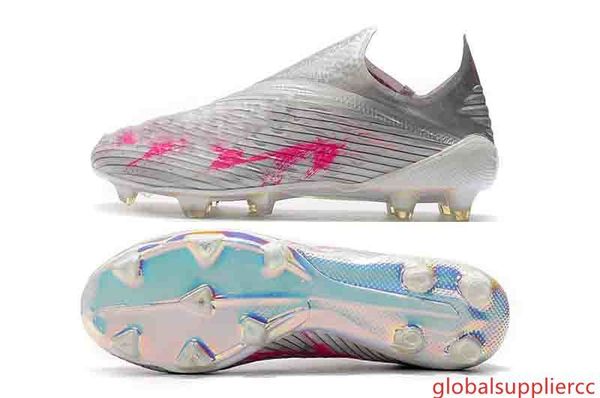 

white gold messi original football boots laceless x 18 fg men soccer shoes pogba plating soles outdoor x 19 soccer cleats