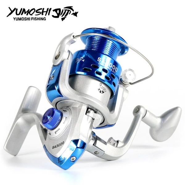 

yumoshi fishing reel carp spinning reel carbon front and rear drags 18kg max drag 12bb spool sea boat