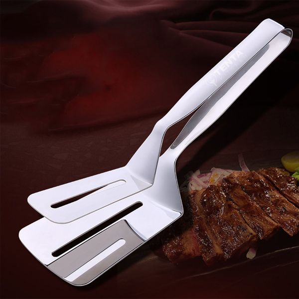 

stainless steel cooking kitchen tong food bbq salad steak bread clip clamp