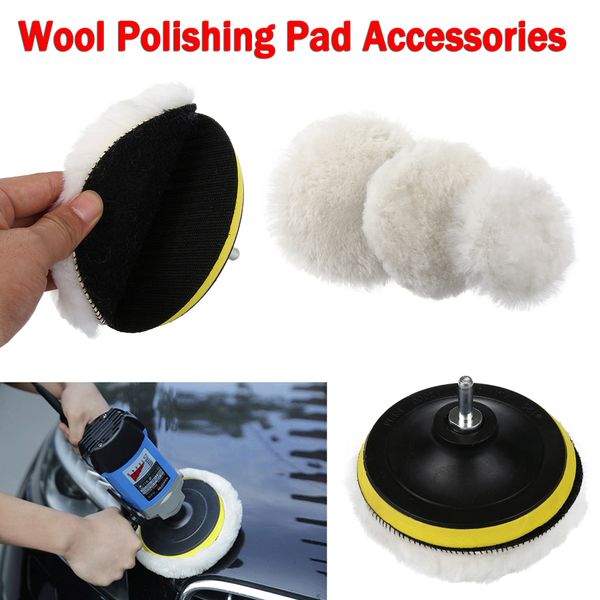 

1 set wool polisher buffing waxing pad car accessories polishing plate m14 connector drill automobiles maintenance tools