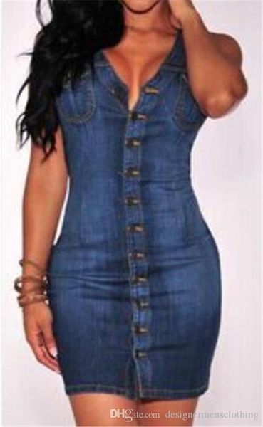 

dresses summer deep v-neck sleeveless designer skinny dresses female club clothing womens jean, Black;gray