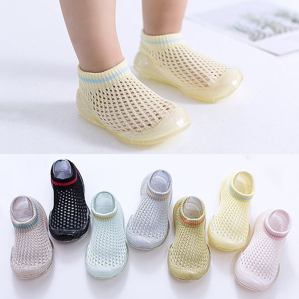 

2020 summer thin mesh baby shoes waterproof non-slip short tube baby shoes socks toddler soft bottom