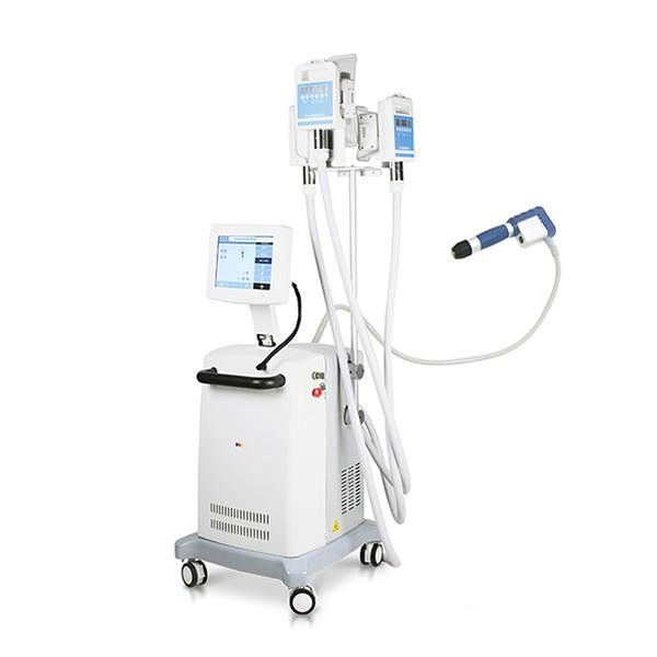 

2 in 1 shockwavetherapy & cryolipolysis fat ing machine with 4 cryo handles shock wave weight loss machine for salon use