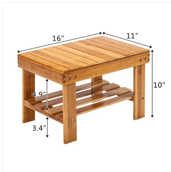 

fashion2021 wholesales children bench stool bamboo wood color 41x28x26cm