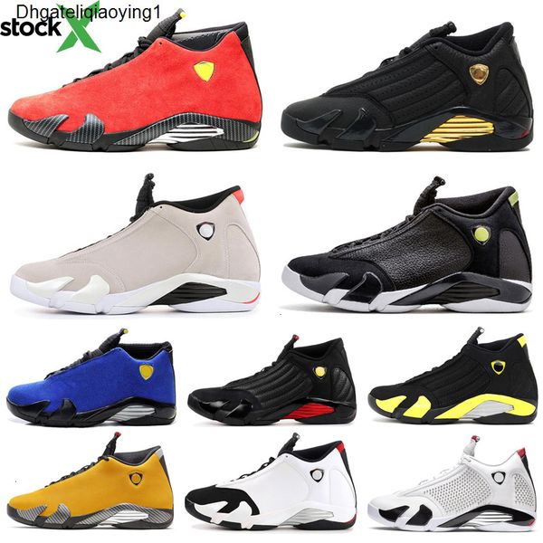 

2020 fashion 14 14s desert sand black toe fusion varsity red suede thunder men basketball shoes varsity royal dmp candy cane sneakers