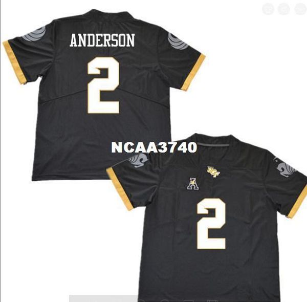 

women ucf knights otis anderson #2 ladies real full embroidery college football jersey size s-4xl or custom any name or number jersey, Black;red