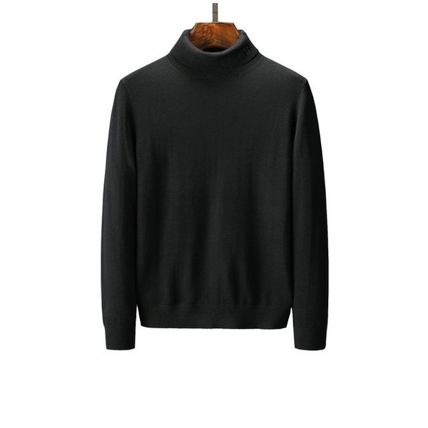 

designer sweater givenchis mens trendy brand turtleneck pullover black luxury boutique sweater tide brand embroidery, White;black