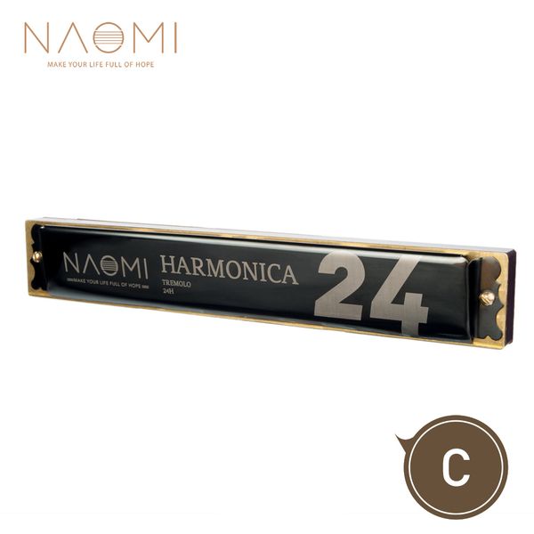 

naomi harmonica c tone 24 holes tremolo for beginners children harmonica h1/h2