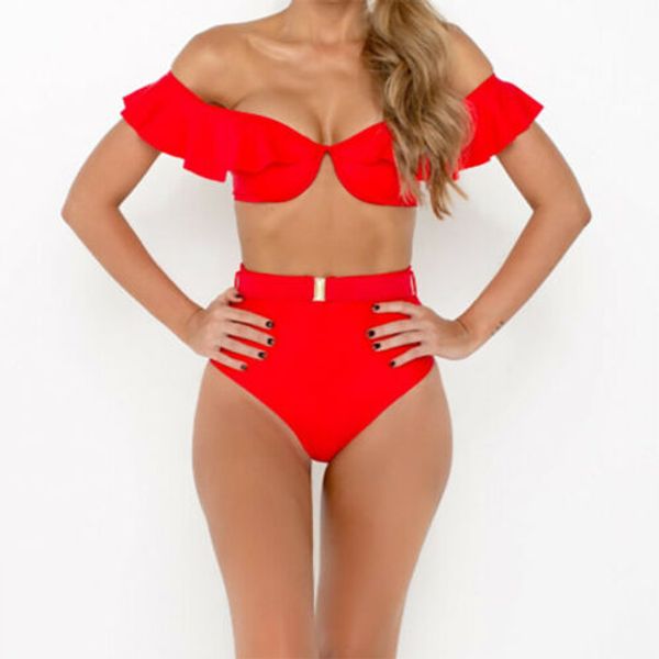 

2019 women high waist bikini set push up padded ladies swimsuit bathing suit swimwear, White;black