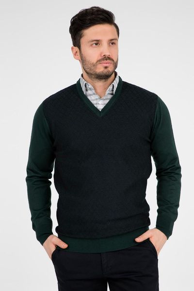 

buratti v-neck sweater male sweater 447021, White;black