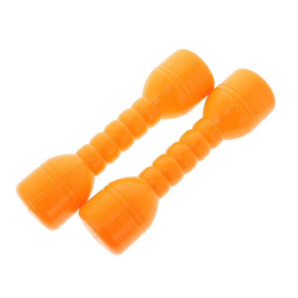 

20cm 1 pair plastic dumbbells with sound home fitness exercise kids toys gifts