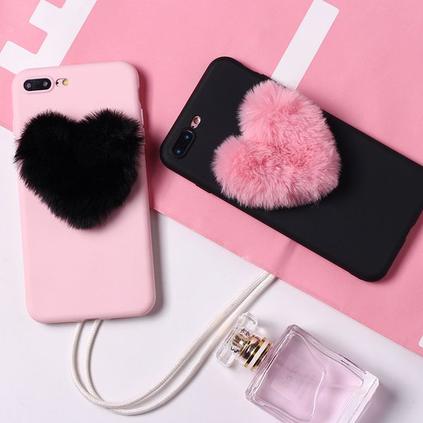 

plush fur case for iphone 11 pro lite cute plush silicone soft tpu protective cover phone case