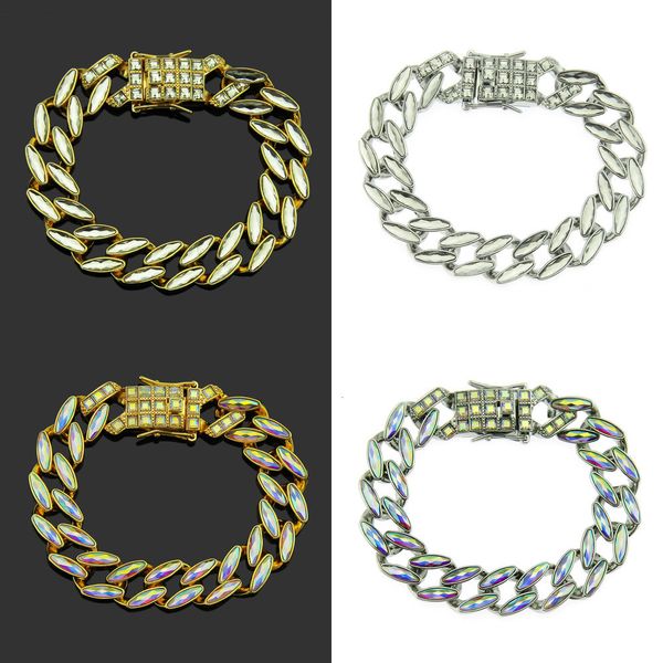 

male ma'am jewelry alloy set colour rhinestone bracelet bracelet designer new arrival crystal gemstone love titanium men bracelets, Black
