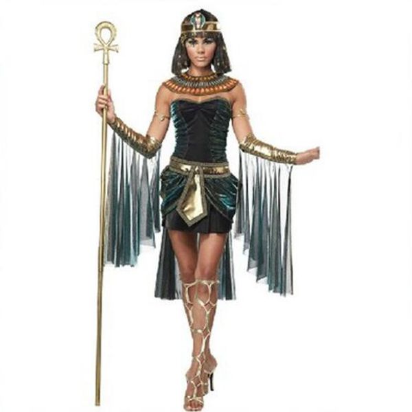 

deluxe ladies fancy dress cleopatra egypt womens costume egyptian goddess costume egypt queen cosplay, Silver
