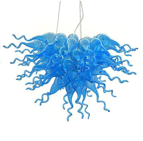 

home decor blue glass murano chandelier lamp led light 2 years warranty living room dining room hand blown glass decorative chandelier