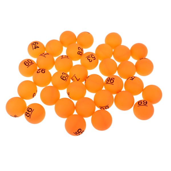 

pack of 50 pong balls pp material 40mm training table tennis ball lucky dip gaming lottery washable number.51-100