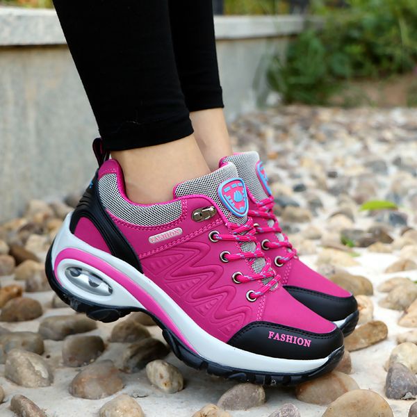 

spring high women hiking waterproof trekking boots mountain climbing shoes sports rubber sole shoes nubuck sneakers women 41