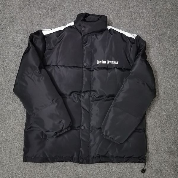 

New palm angel men de igner jacket winter coat ca ual jacket women clothe port coat panelled triped cotton jacket ize xl, Black;brown