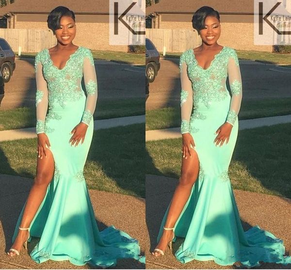 

мятно-зеленый африканские платья вечернее платье с v-образным вырезом и кружевными аппликациями бусы иллюзия с длинными рукавами платье для, Black;red