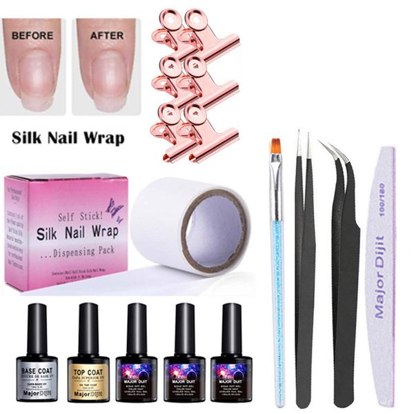

professional extend nail gel nail silk stick extension bake lamp bottom seal layer ptherapy glue clip uv led clear