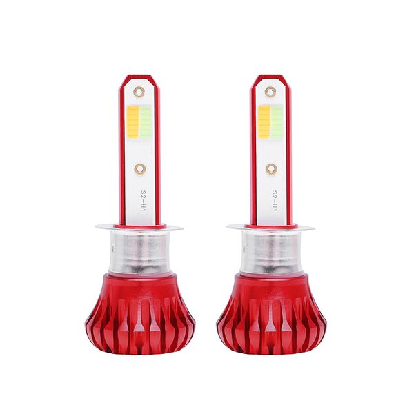 

dhbh-2x cob h1 driving car headlight 8000k ice blue 3000k amber yellow led fog lights bulbs drl dual color lamps