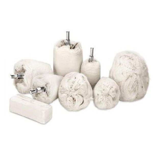 

6mm shank cotton polishing wheels cloth buffing wheel grinder for jewelry metal abrasive tools cone brush