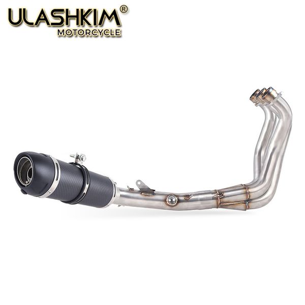 

motorcycle full system exhaust muffler escape middle link pipe slip on for yamaha mt09 fz09 mt-09 fz-09 mt fz 09 2014-2018