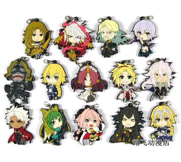 

2020 new arrival fate / grand order/fate apocrypha оригинальный японский аниме рисунок резиновые подвески для мобильных телефонов / брелок, Silver