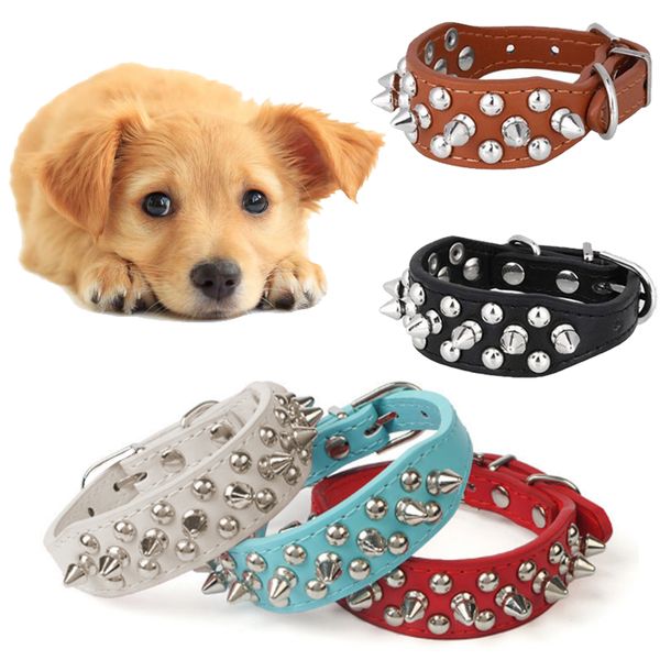 

pu pet ошейник harness горжетка шипастое шипованных punk rivet dog chain круглый nail