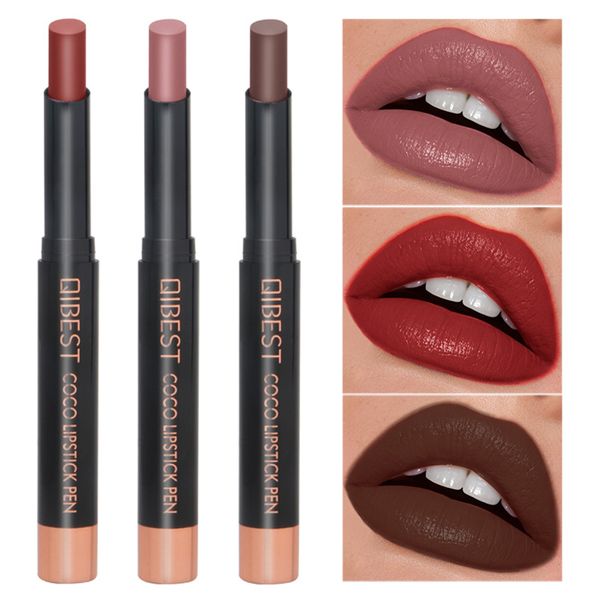 

nude lipstick pencil waterproof lip tint red velvet matte lipstick pen women lips makeup rouge a levres long lasting lip stick