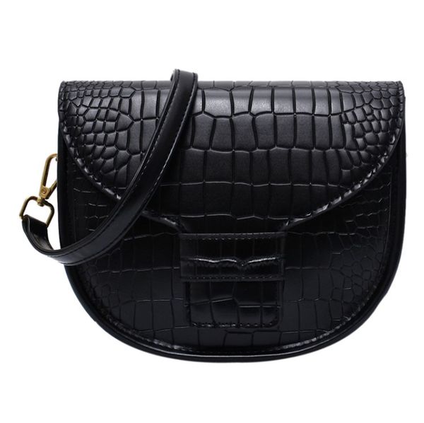 

designer women handbag fashion plain saddle bag alligator design luxury senior crossbody girl shoulder bag