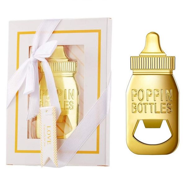 Бутылок Baby Shower Возратиться Подарки для младенцев Гость бутылочку пива Консервооткрыватели венчания WB1875