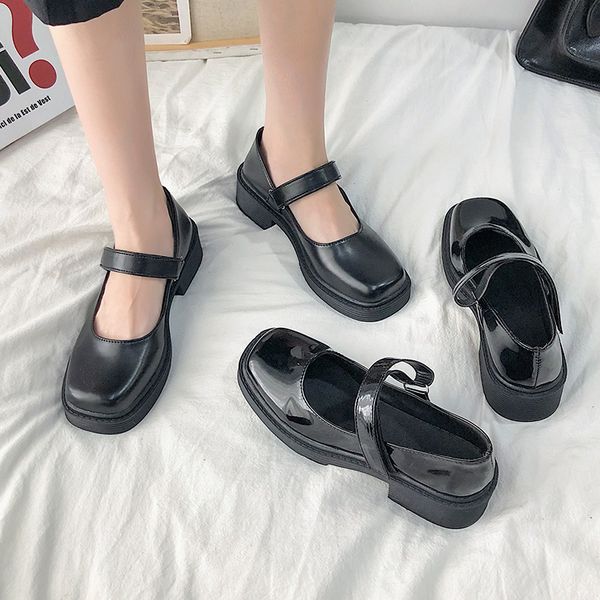 

all-match 2020 sandals ladies shoes summer clear heels mary jane med suit female beige shallow mouth women's woman fashion, Black